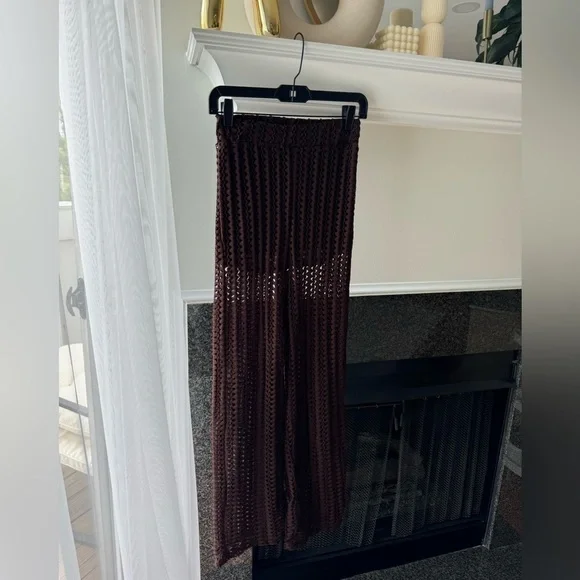 Zara Crocheted Beach Cover Up Pants - Picture 5 of 7